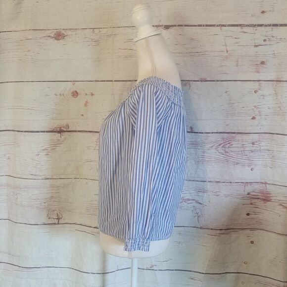 Rag & Bone Stripe Off the Shoulder Drew Top Size XS NWT - Picture 4 of 6